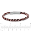 Thumbnail Image 2 of Tri-Tone Red and Black IP Stainless Steel Bracelet - 8.25"