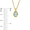 Thumbnail Image 2 of Piara™ Oval Blue Topaz Pendant in Sterling Silver with 18K Gold Plate - 17.5"