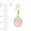 Thumbnail Image 2 of Piara™ Oval Pink Chalcedony Drop Earrings in Sterling Silver with 18K Gold Plate
