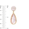 Thumbnail Image 1 of Piara™ 10.0 - 11.0mm Cultured Freshwater Pearl and Rose Quartz Earrings in Sterling Silver with 18K Gold Plate