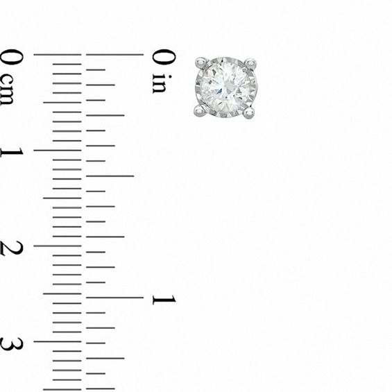 1 CT. T.w. Diamond Solitaire Stud Earrings in 10K White Gold