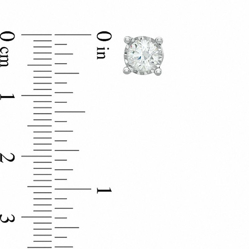 Main Image 2 of 1 CT. T.W. Diamond Solitaire Stud Earrings in 10K White Gold