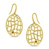 Thumbnail Image 1 of Piara™ Garnet Filigree Drop Earrings in Sterling Silver with 18K Gold Plate