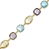 Thumbnail Image 1 of Piara™ Multi-Gemstone Bracelet in Sterling Silver with 18K Gold Plate