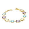 Thumbnail Image 2 of Piara™ Multi-Gemstone Bracelet in Sterling Silver with 18K Gold Plate
