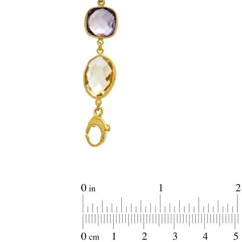 Main Image 3 of Piara™ Multi-Gemstone Bracelet in Sterling Silver with 18K Gold Plate
