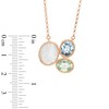 Thumbnail Image 2 of Piara™ Multi-Gemstone Necklace in Sterling Silver with 18K Rose Gold Plate - 17.50"