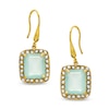 Thumbnail Image 1 of Piara™ Rectangular Green Chalcedony Drop Earrings in Sterling Silver with 18K Gold Plate