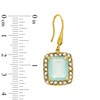 Thumbnail Image 2 of Piara™ Rectangular Green Chalcedony Drop Earrings in Sterling Silver with 18K Gold Plate