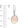 Thumbnail Image 2 of Piara™ Oval Pink Chalcedony Drop Earrings in Sterling Silver