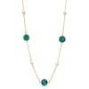Thumbnail Image 1 of Piara™ Turquoise and Freshwater Cultured Pearl Necklace in Sterling Silver with 18K Gold Plate-17.5"