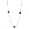 Thumbnail Image 0 of Piara™ Turquoise and Cultured Freshwater Pearl Necklace in Sterling Silver with 18K Gold Plate - 17.5"