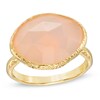 Thumbnail Image 1 of Piara™ Pink Chalcedony Ring in Sterling Silver with 18K Gold Plate