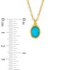 Thumbnail Image 2 of Piara™ Oval Turquoise Pendant in Sterling Silver with 18K Gold Plate - 17.5"