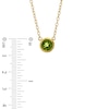 Thumbnail Image 1 of Piara™ 7.0mm Peridot Pendant in Sterling Silver with 18K Gold Plate - 17.5"