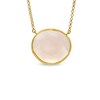 Thumbnail Image 0 of Piara™ Pink Chalcedony Pendant in Sterling Silver with 18K Gold Plate - 17.5"