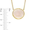 Thumbnail Image 1 of Piara™ Pink Chalcedony Pendant in Sterling Silver with 18K Gold Plate - 17.5"