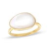 Thumbnail Image 0 of Piara™ Oval Mother-of-Pearl Ring in Sterling Silver with 18K Gold Plate
