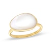 Thumbnail Image 1 of Piara™ Oval Mother-of-Pearl Ring in Sterling Silver with 18K Gold Plate