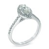 Thumbnail Image 1 of 1-1/3 CT. T.W. Certified Marquise Diamond Frame Engagement Ring in 14K White Gold (I/I1)