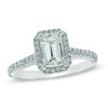Thumbnail Image 0 of 1-1/3 CT. T.W. Certified Emerald-Cut Diamond Frame Engagement Ring in 14K White Gold (I/I1)