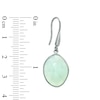 Thumbnail Image 2 of Piara™ Oval Green Chalcedony Drop Earrings in Sterling Silver