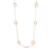 Thumbnail Image 1 of Piara™ Pink Chalcedony Necklace in Sterling Silver with 18K Gold Plate - 35.25"
