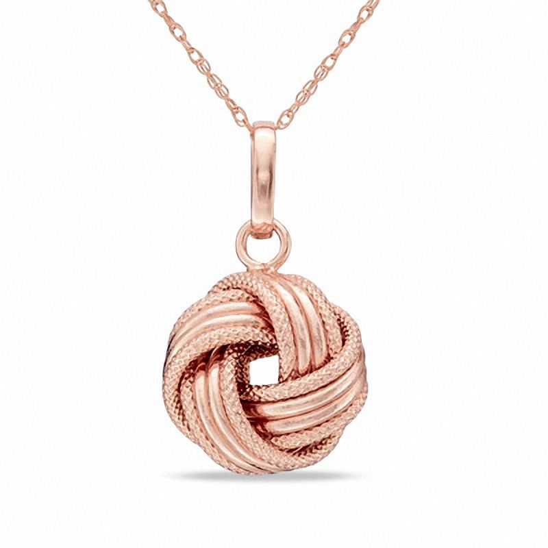 Love Knot Pendant in 14K Rose Gold