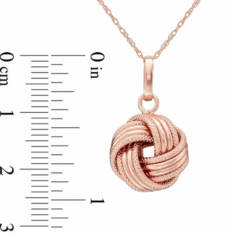 Love Knot Pendant in 14K Rose Gold