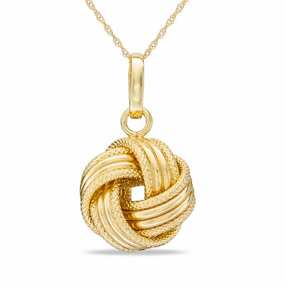 Love Knot Pendant in 14K Gold