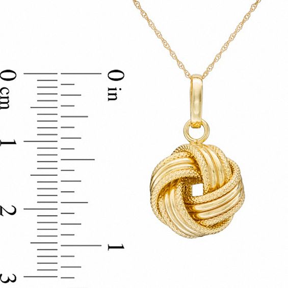 Love Knot Pendant in 14K Gold