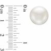 Thumbnail Image 2 of 12.0-14.0mm Button Freshwater Cultured Pearl Stud Earrings in 14K Gold