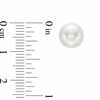 Thumbnail Image 2 of 8.0-9.0mm Button Freshwater Cultured Pearl Stud Earrings in 14K Gold