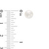 Thumbnail Image 2 of 7.0-8.0mm Button Freshwater Cultured Pearl Stud Earrings in 14K Gold