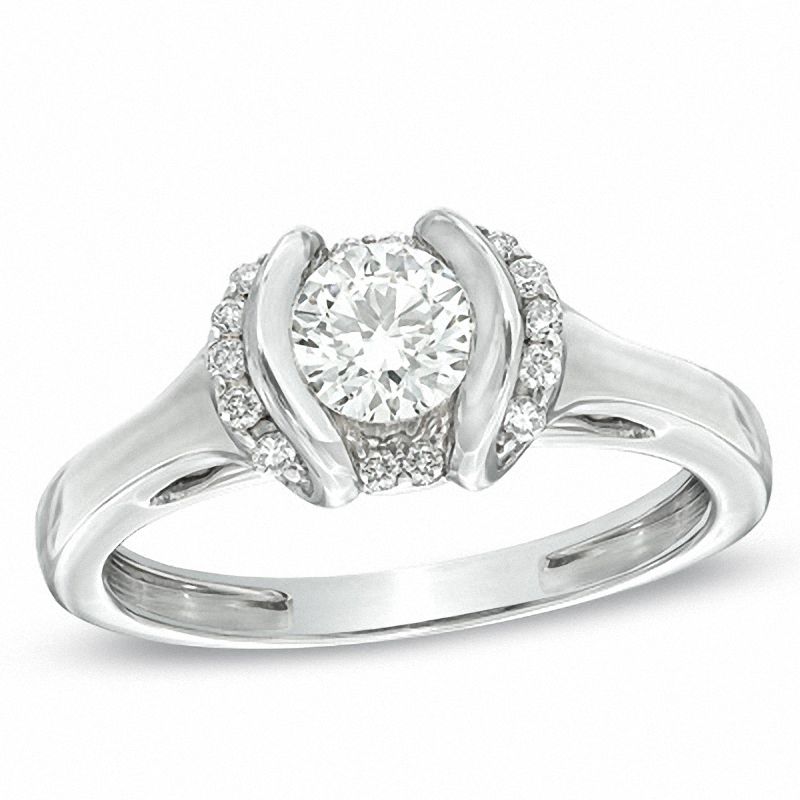 Main Image 1 of Sirena™ 5/8 CT. T.W. Diamond Engagement Ring in 14K White Gold