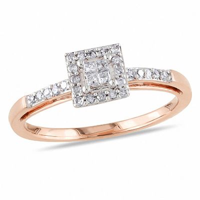 square cut engagement ring