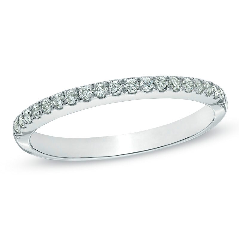 Main Image 1 of 1/5 CT. T.W. Diamond Wedding Band in 14K White Gold