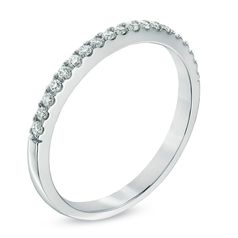 Main Image 2 of 1/5 CT. T.W. Diamond Wedding Band in 14K White Gold