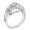 Thumbnail Image 2 of 1 CT. T.W. Princess-Cut Diamond Cluster Band in 10K White Gold
