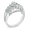 Thumbnail Image 1 of 1 CT. T.W. Princess-Cut Diamond Cluster Band in 10K White Gold