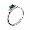 Thumbnail Image 1 of Princess-Cut Emerald and Diamond Accent Engagement Ring in 14K White Gold