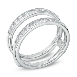 1 CT. T.W. Princess-Cut Diamond Solitaire Enhancer in 14K White Gold ...