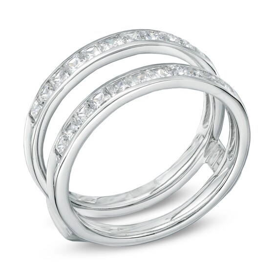 1 CT. T.w. Princess-Cut Diamond Solitaire Enhancer in 14K White Gold