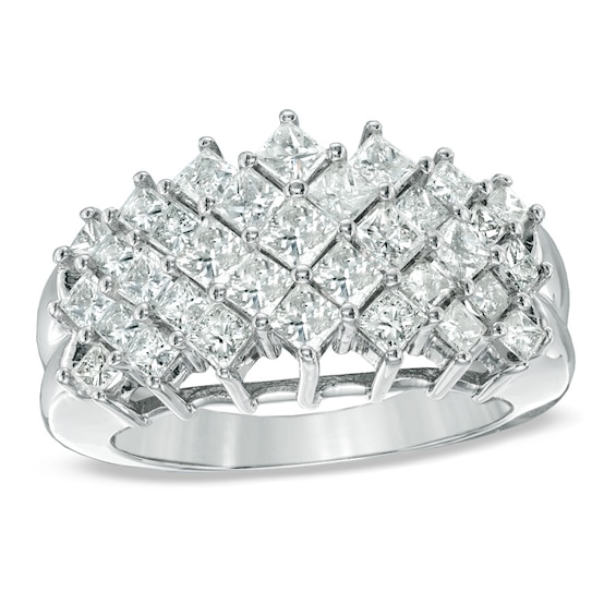 2 CT. T.w. Princess-Cut Diamond Band in 10K White Gold