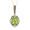 Thumbnail Image 1 of Peridot, Smoky Quartz and Diamond Accent Pendant in 10K Gold