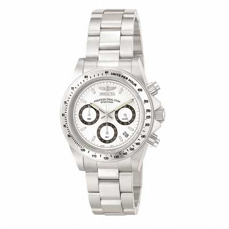 Men's Invicta Speedway Chronograph Watch with White Dial (Model: 9211)
