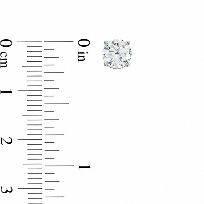Main Image 2 of Celebration Ideal 1-1/2 CT. T.W. Certified Diamond Solitaire Stud Earrings in 14K White Gold (K/I1)