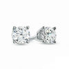 Thumbnail Image 1 of Celebration Ideal 1/2 CT. T.W. Certified Diamond Solitaire Stud Earrings in 14K White Gold (K/I1)
