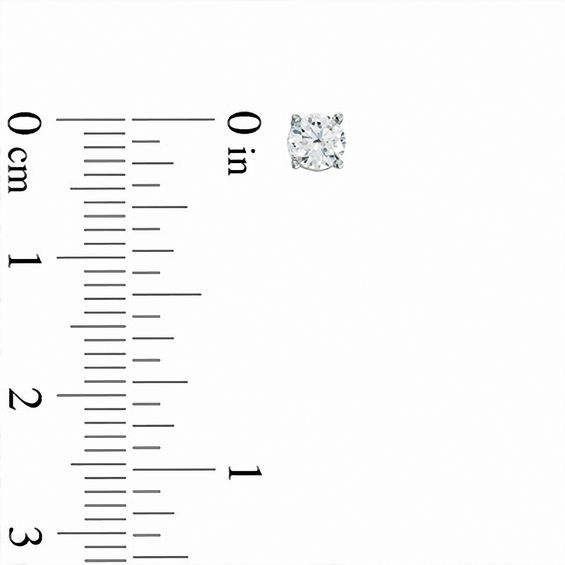 Celebration Ideal 1/2 CT. T.w. Certified Diamond Solitaire Stud Earrings in 14K White Gold (K/I1)
