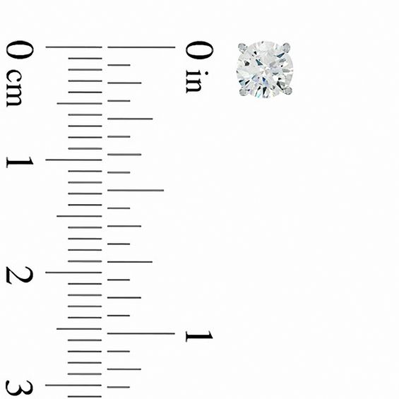 Celebration Ideal 1 CT. T.w. Certified Diamond Solitaire Stud Earrings in 14K White Gold (K/I1)